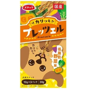 日本SMACK 日本SMACK 狗狗百力滋 Dog Pretz 低脂肪 野菜味 30g 30g  正面圖