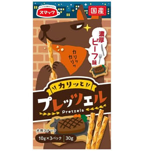 日本SMACK 日本SMACK 狗狗百力滋 Dog Pretz 低脂肪 濃味厚切牛肉味 30g 30g 正面圖