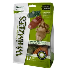 WHIMZEES WHIMZEES 中型犬用鱷魚形趣味潔齒骨 12.7oz 7oz 犬用 正面圖