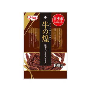 日本Q-PET 日本Q-PET 狗小食 牛の煌 厚切牛肉片 100g 100g 正面圖