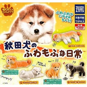 日本直送 日本直送 狗公仔擺設 秋田犬的蓬鬆日常 一套五隻 - 清貨優惠 正面圖