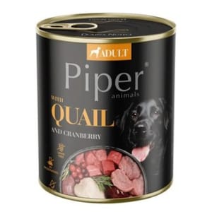 Piper 黑鑽狗罐頭系列 成犬配方 鵪鶉+蔓越莓 800g (PQ800) 狗罐頭 狗濕糧 Piper 寵物用品速遞