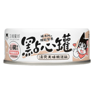 汪喵星球 汪喵星球 DogCatStar 貓狗罐頭 汪喵無膠點心罐 嫩雞絲 80g 80g 貓犬用 正面圖