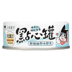 汪喵星球 汪喵星球 DogCatStar 貓狗罐頭 汪喵無膠點心罐 雞絲小蚌貝 80g 80g 貓犬用 正面圖