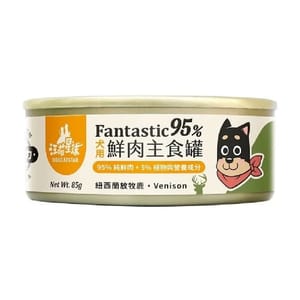 汪喵星球 汪喵星球 狗罐頭 DogCatStar 狗狗95%鮮肉無膠主食罐 放牧鹿肉 80g 80g  正面圖