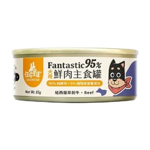 汪喵星球 汪喵星球 狗罐頭 DogCatStar 狗狗95%鮮肉無膠主食罐 草飼牛肉 80g 80g  正面圖