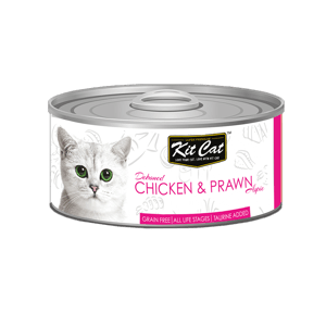 Kit Kit Cat 無穀物肉凍貓罐頭 雞+蝦 80g 80g 正面圖