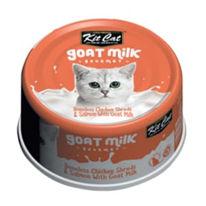 Kit Kit Cat 羊奶貓罐頭 雞肉+三文魚 70g 70g  正面圖