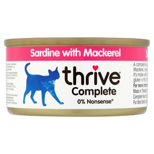 Thrive Thrive 貓罐頭 脆樂芙 沙丁魚+鯖魚 75g 75g  正面圖