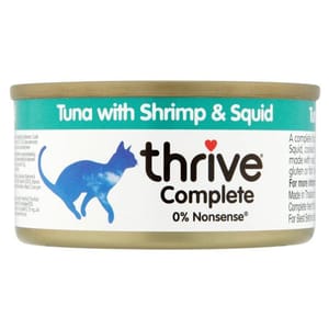 Thrive Thrive 貓罐頭 脆樂芙 吞拿魚+海蝦+墨魚 75g 75g 正面圖