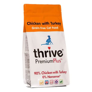 Thrive Thrive 貓糧 脆樂芙 無穀物貓糧 鮮火雞肉 1.5kg 5kg 正面圖