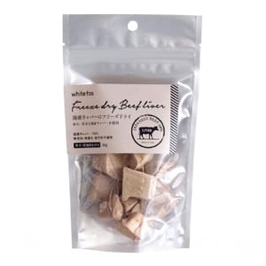 日本WHITE 日本WHITE FOX 凍乾脫水 日本國產 牛肝 角切 30g 30g 貓犬用 正面圖