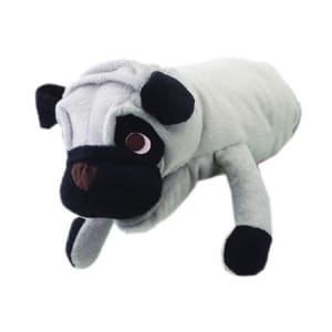 日本Bonbi 日本Bonbi ILOVEPETS Animal Mitten LoveDog 狗狗手偶玩具 灰黑八哥犬 一個入   正面圖