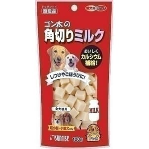 日本Sunrise 日本Sunrise 狗小食 角切牛奶粒 100g 100g 正面圖