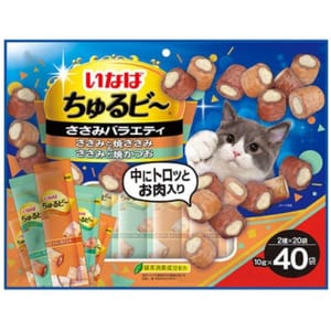 日本INABA 日本INABA 貓零食 軟心零食粒 雞肉及烤雞肉味 10g 40袋入 10g 正面圖