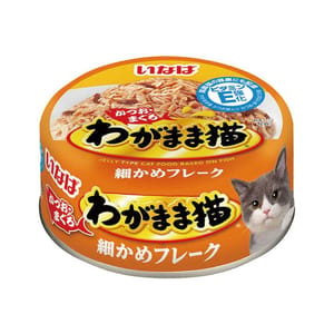 CIAO CIAO 貓罐頭 INABA わがまま猫 細切鰹魚+金槍魚 115g 115g  正面圖