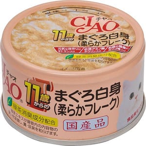 CIAO CIAO 貓罐頭 肉泥貓罐頭 11歲以上 白身金槍魚 75g 75g 正面圖