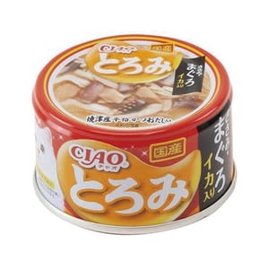 CIAO CIAO 貓罐頭 濃湯金槍魚+雞肉+魷魚 80g 80g  正面圖