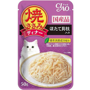 CIAO CIAO 貓濕糧 日本燒雞肉晚餐包 扇貝 40g 40g 正面圖
