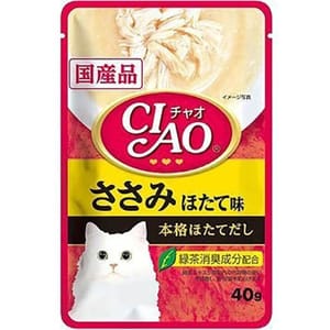 CIAO CIAO 貓濕糧 日本湯底軟包系列 雞肉+扇貝 40g 40g  正面圖