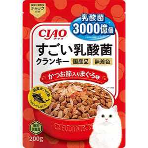 CIAO CIAO 貓糧 日本3000億個乳酸菌 鰹魚+金槍魚 200g 200g  正面圖