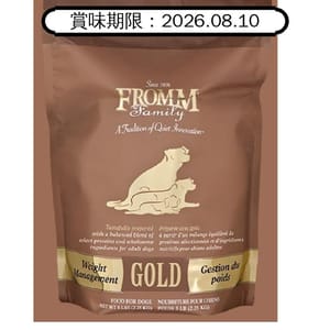 Fromm福摩 Fromm福摩 狗糧 金裝 全犬糧 體重控制配方 雞火雞魚蔬菜 5lb 5lb 正面圖