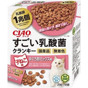 CIAO CIAO 貓糧 日本1兆個乳酸菌 子貓用 金槍魚雜錦 20g 10袋入 20g 貓用 正面圖
