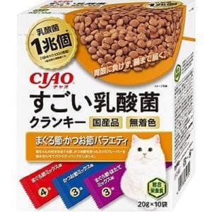 CIAO CIAO 貓糧 日本1兆個乳酸菌 金槍魚+鰹魚雜錦 20g 10袋入 20g  正面圖
