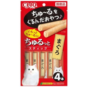 CIAO CIAO 貓零食 日本軟心流心棒 金槍魚味 4本入 正面圖