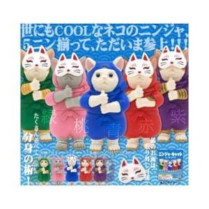 日本直送 日本直送 公仔擺設 忍者貓幪面俠 Ninja Cats 1套5隻 - 清貨優惠 正面圖