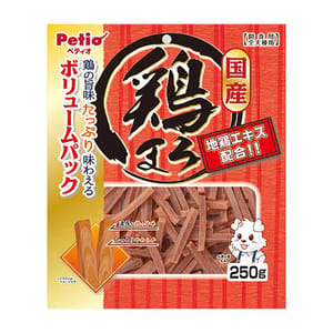 Petio Petio 狗零食 日本產濃郁蒸雞條 原味 250g 250g 正面圖