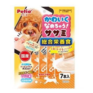 Petio Petio 狗零食 綜合營養 日本產低脂雞胸肉醬 健康腸道 水分補充 7支裝 正面圖