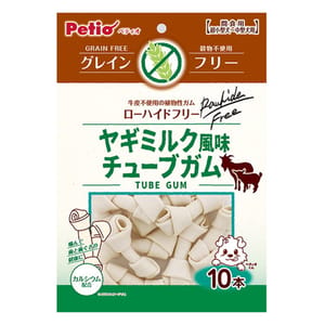 Petio Petio 狗零食低敏無穀物 山羊奶風味 植物性軟潔齒骨 10條裝   正面圖