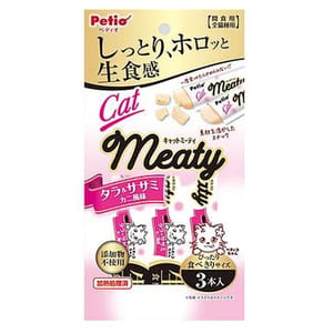 Petio Petio 貓零食 無添加生食感 蟹肉味雞胸肉&鱈魚肉醬 3支裝 正面圖