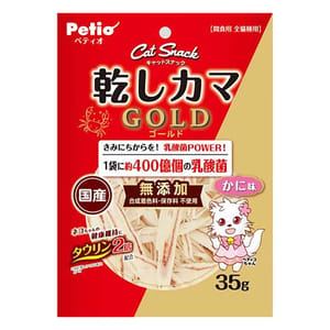 Petio Petio 貓零食 日本產 乳酸菌白身魚絲 蟹味 牛磺酸2倍 35g 35g  正面圖