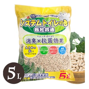 Petio Petio 工廠 脫臭抗菌 滲透式柏 木貓砂 5L 大粒 5L  正面圖