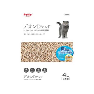 Petio Petio 抗菌消臭木砂 可沖廁所 遇水變粉 4L 4L  正面圖