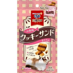 Unicharm Unicharm 貓零食 日本三星銀匙 魚味曲奇三文治 金槍魚味 24g 24g  正面圖
