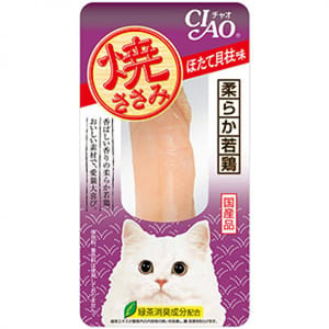 CIAO CIAO 貓零食 日本烤雞胸肉 扇貝味 30g 30g 正面圖