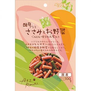 日本Petz 日本Petz Route 雞胸肉蔬菜小食 100g 100g 犬用 正面圖