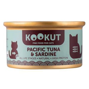 KOOKUT KOOKUT 貓罐頭 天然太平洋吞拿魚沙甸魚 70g 70g  正面圖