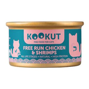 KOOKUT KOOKUT 貓罐頭 天然放養雞鮮蝦 70g 70g  正面圖