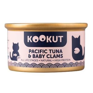 KOOKUT KOOKUT 貓罐頭 天然太平洋吞拿魚蜆仔肉 70g 70g  正面圖