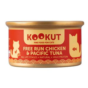 KOOKUT KOOKUT 貓罐頭 天然放養雞太平洋吞拿魚 70g 70g  正面圖