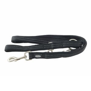 Buster Buster 氯丁橡膠多功能牽繩 Neoprene Multipurpose Lead 180cm 黑色 細碼   正面圖