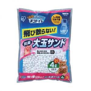 日本IRIS 日本IRIS TIO-4L矽膠大玉脫臭防飛散 矽膠貓砂 球砂 4L - 限時優惠 4L  正面圖