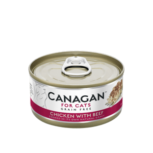 CANAGAN原之選 CANAGAN原之選 貓罐頭 無穀物貓罐頭 雞肉伴牛肉 75g 75g  正面圖