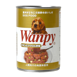 Wanpy Wanpy 狗罐頭 雞+吞拿魚+菜配方375g 375g  正面圖