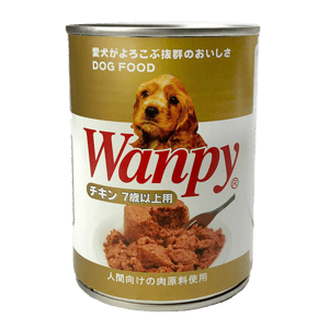 Wanpy Wanpy 狗罐頭 七歲以上 雞肉配方 375g 375g 正面圖