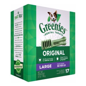 Greenies Greenies 狗零食 Original Large 潔齒骨 大型犬用 17支 27oz 27oz 犬用 正面圖